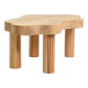 Table basse massive en chêne - bout de canapé style organique naturel