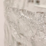 Very rare ice glass lamp produced by Egon Hillebrand, 1960 Germany.