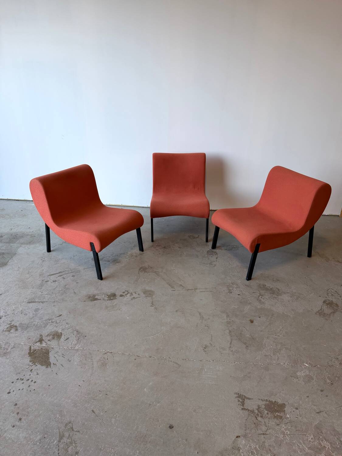 Set of 3 designer armchairs model 600 by Christian Biecher