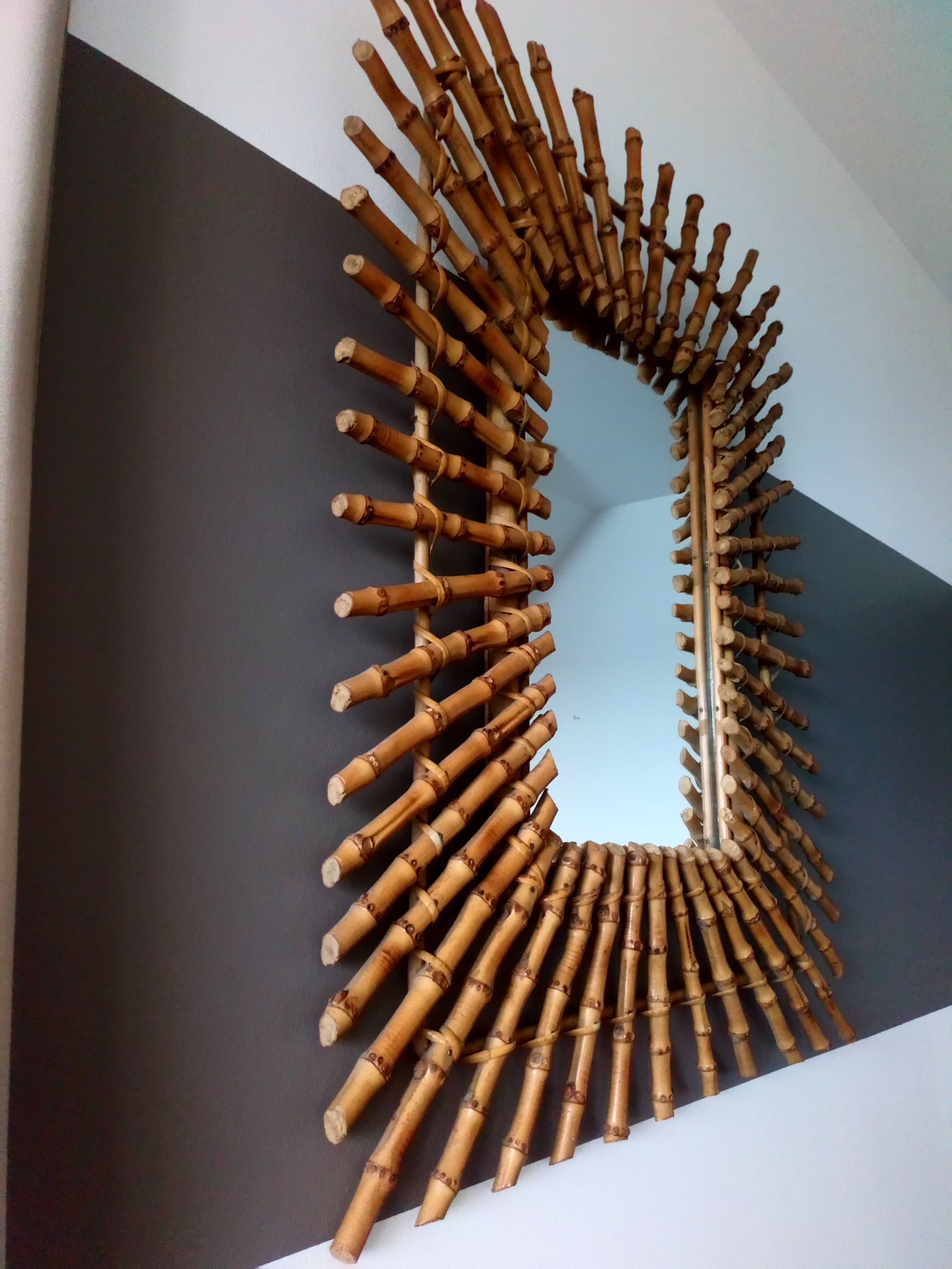 Miroir rotin 53x73cm
