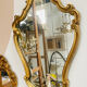 Classic oval gold mirror 75x42cm