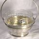 Small cut glass bowl with a handle in silver-plated metal, 13x14cm, early 20th century.