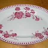 Plat ovale en faience sarreguemines modèle elise (36,5 x 24,2 cms)