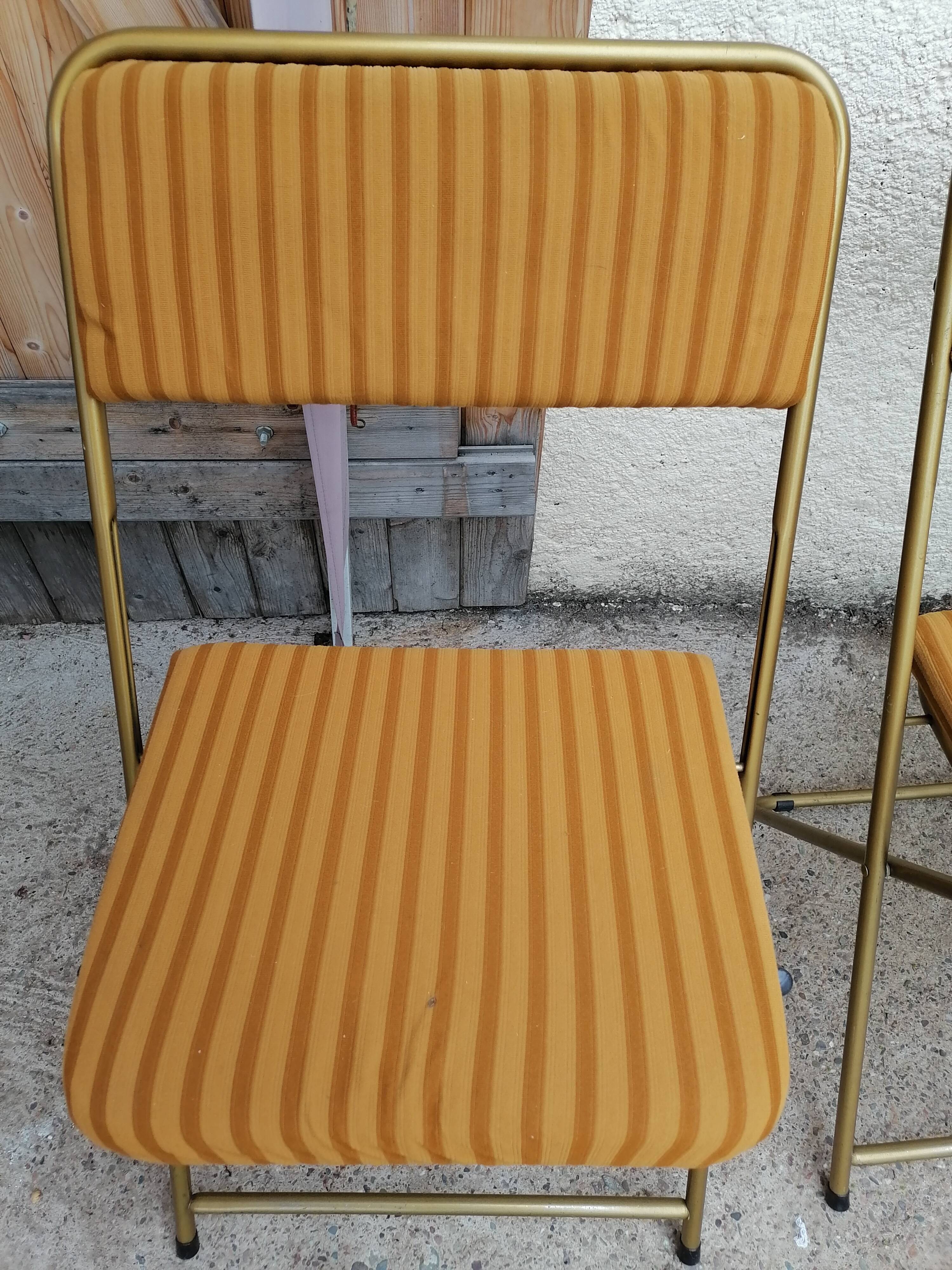 Set of 2 folding chairs lafuma 1960 1970
