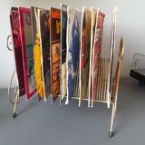 Vinyl door in gold metal