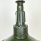 Industrial green enamel military pendant lamp with cast aluminium top, 1960s