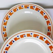 4 flat plates in iron earth of the Salins model Lucette