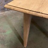 Old solid oak farm table stripped