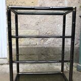 Bamboo-style metal design shelf