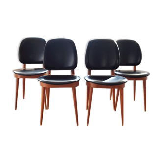 Lot of 4 chairs Baumann, model Pegasus, 60s