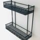 Vintage black metal wall shelf