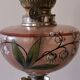 Kerosene lamp late nineteenth century mounted on Corinthian column.