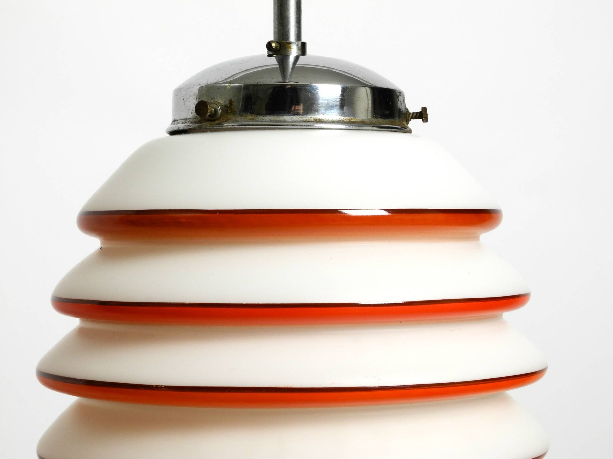 Beautiful rare original glass ceiling lamp from the 1930s