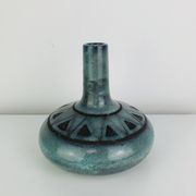 Vintage ceramic vase pottery Kings of Majorca in Perpignan, geometric.