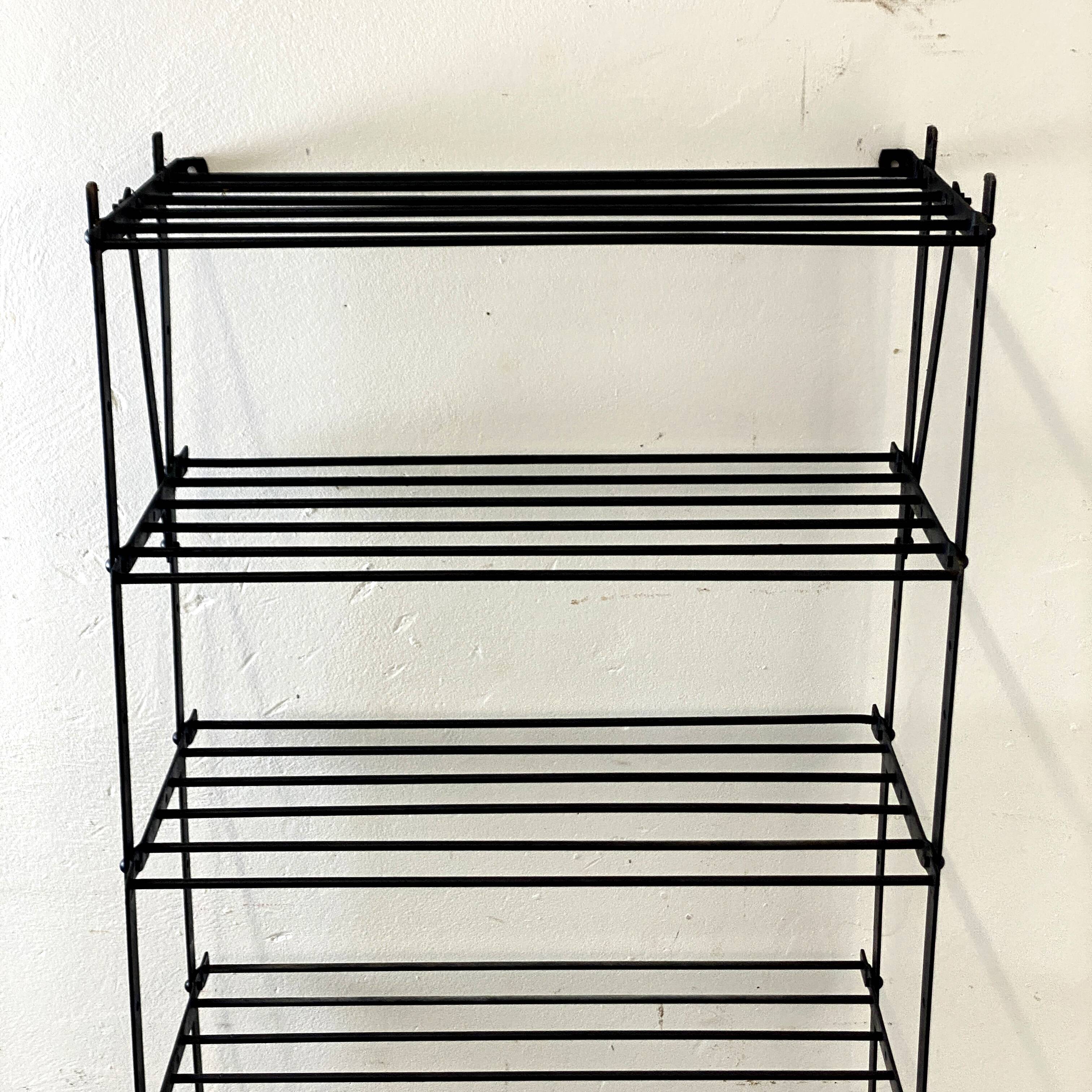 Industrial black shelf