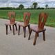 Lot de 3 chaises brutaliste Aranjou style olavi Hanninen