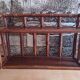 Vintage rattan wall shelf
