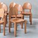 Ensemble de huit chaises de salle à manger