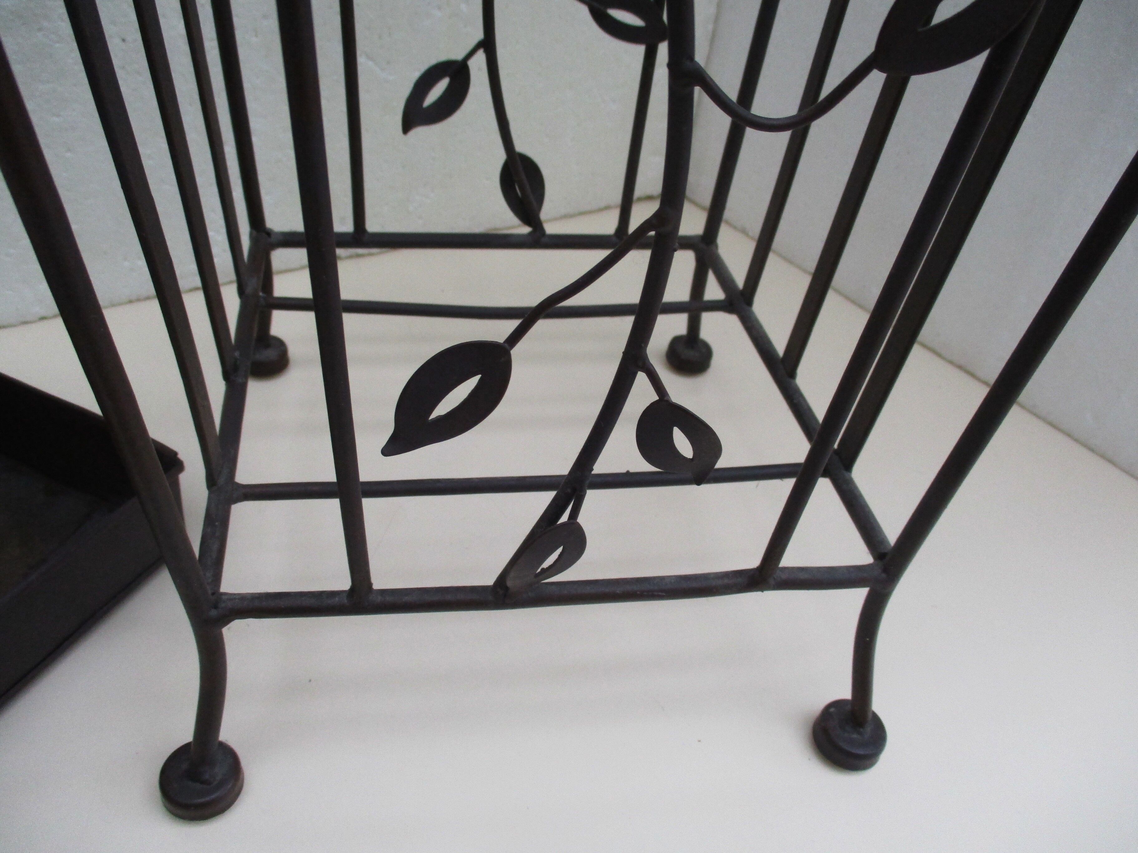 Wrought iron umbrella holder