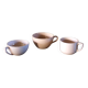 Un lot de 3 tasses Faïence rose Digoin Sarreguemines