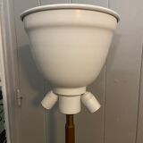 Wood and brass floor lamp 60s