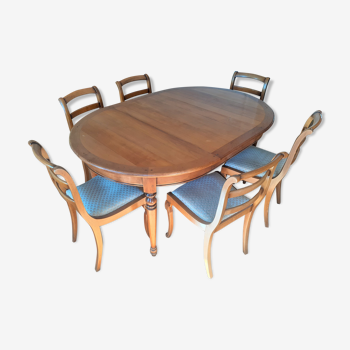 Extension table and 6 chairs