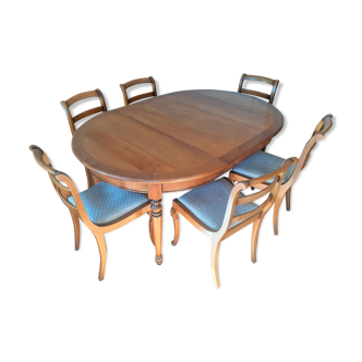 Extension table and 6 chairs