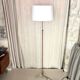 Italian modernist adjustable brass floor lamp