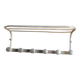 Vintage aluminum coat rack (6 hooks)