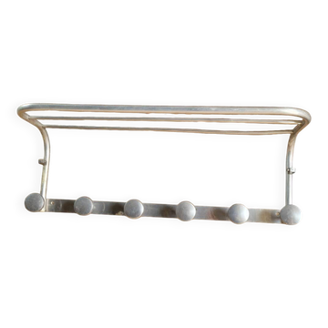 Porte-manteaux en aluminium  ( 6 patères) vintage