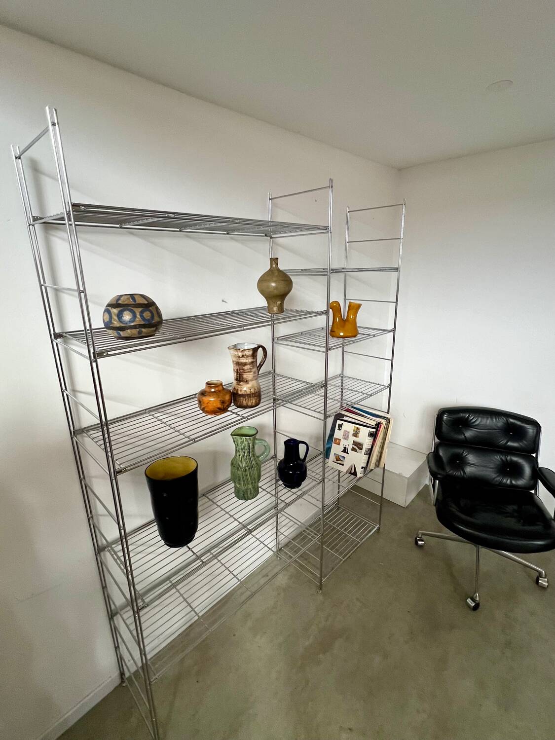 Old modular metal shelf vintage bookcase 10 design shelves from the 80s