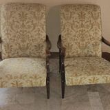 Vintage 3-piece living room in beige fabric