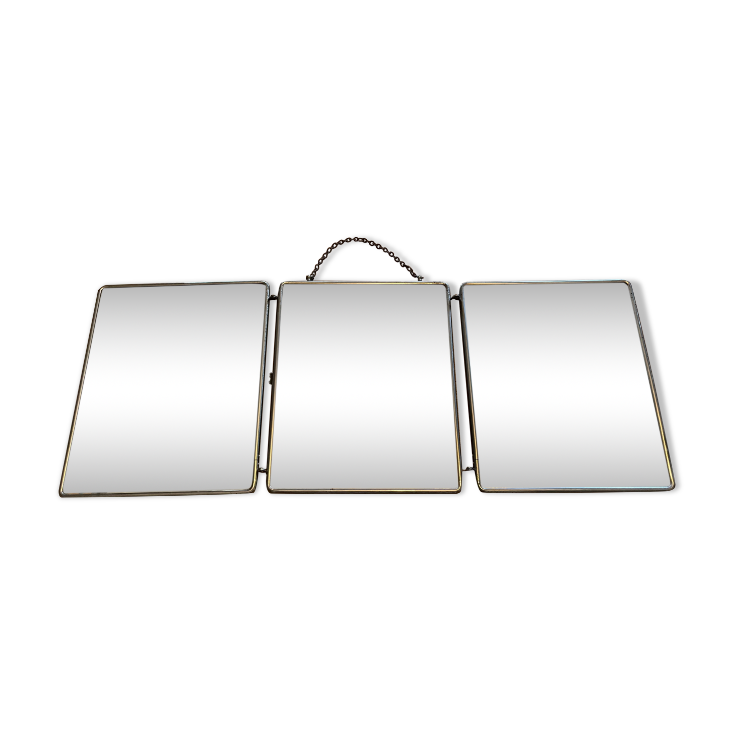 Triptych barber's mirror