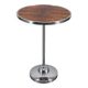 1950s Czechoslovakian walnut & chrome round side table, refurbished
