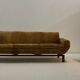 Living room set in amber velvet