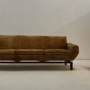 Living room set in amber velvet