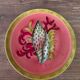 Assiette décorative Fragonard coquillage et corail