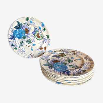 Set de 8 assiettes plates fleurs Mason’s Belvédère