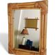 Miroir en bambou et rotin des années 1960 dans le style de la Côte d'Azur