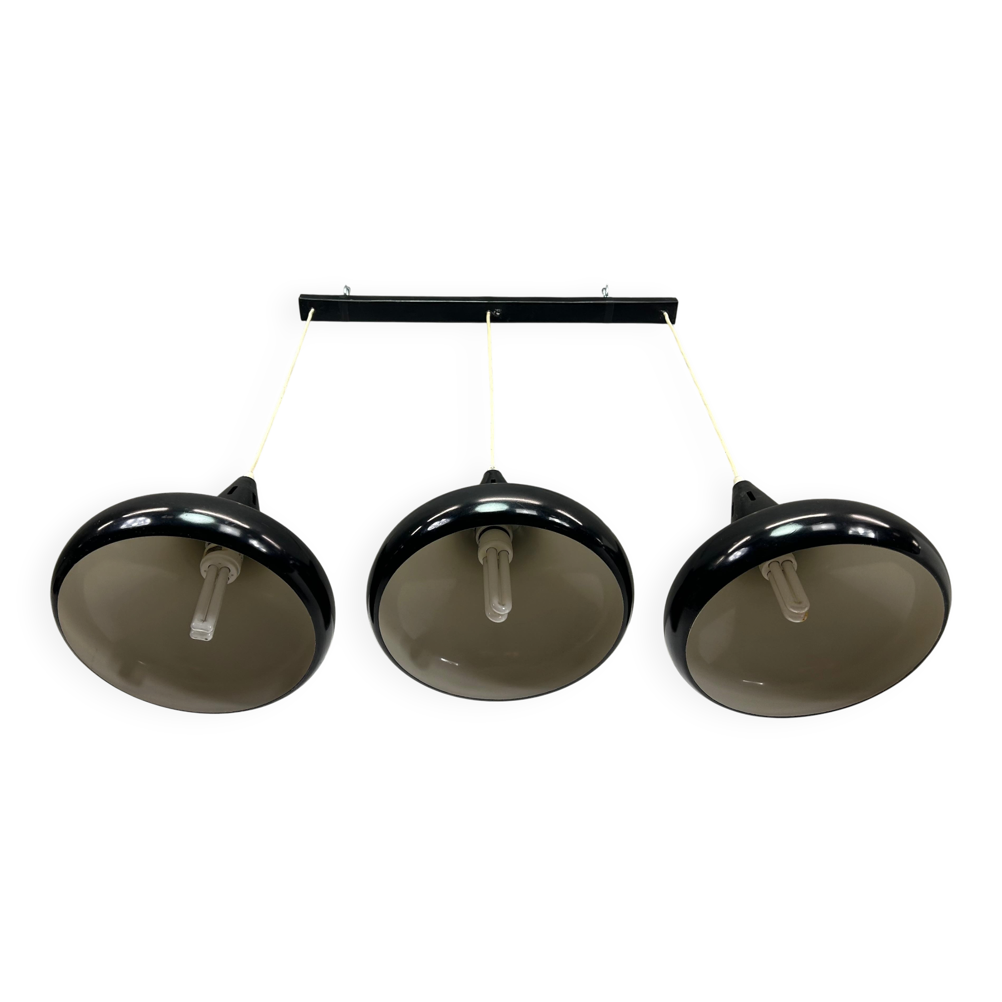 Lampe de plafond noire moderne du milieu du siècle