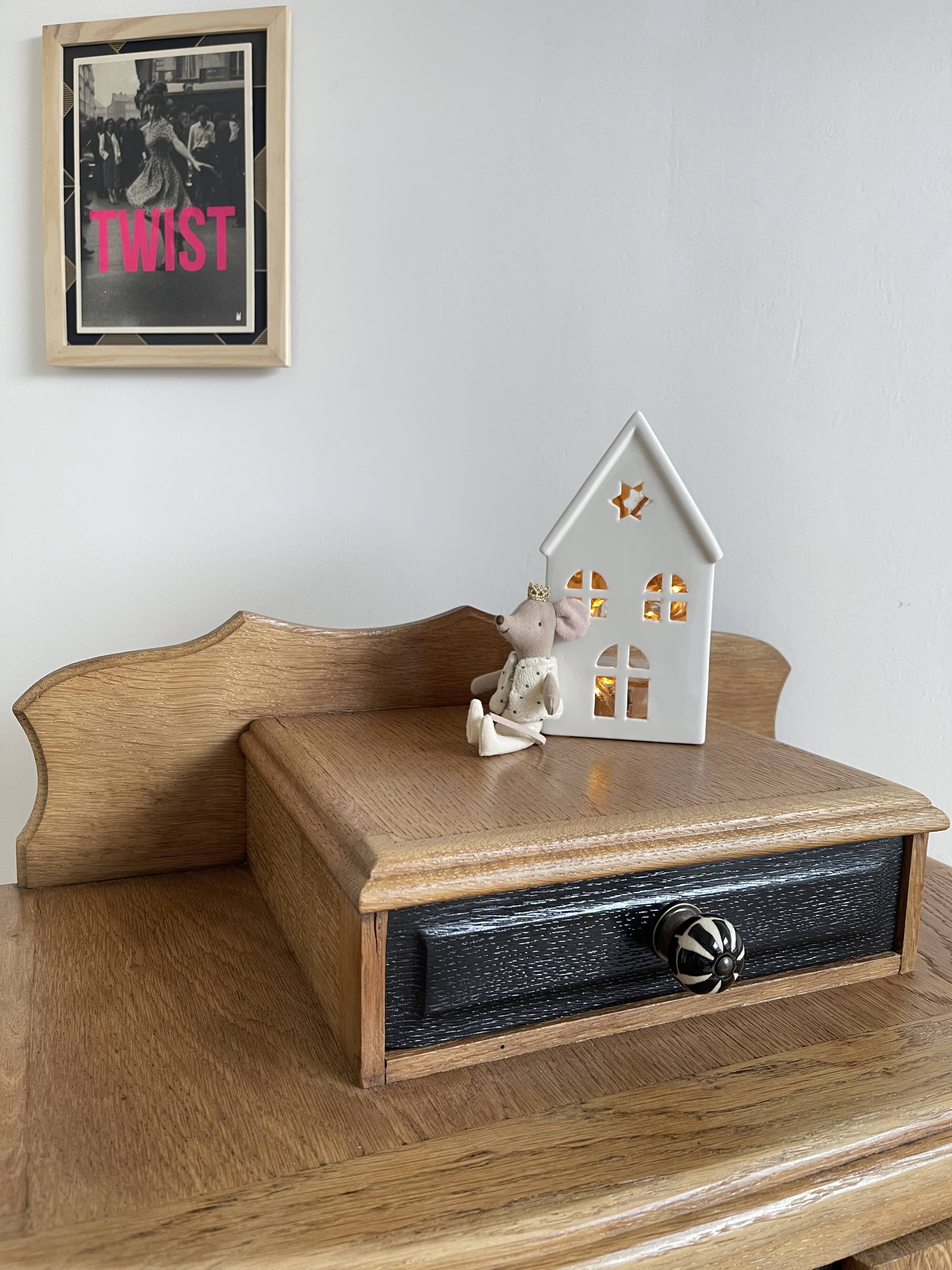 Black Art Deco bedside table