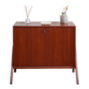 Vintage Scandinavian drop-leaf table in teak wood.