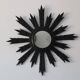 Miroir soleil ancien en bois noire