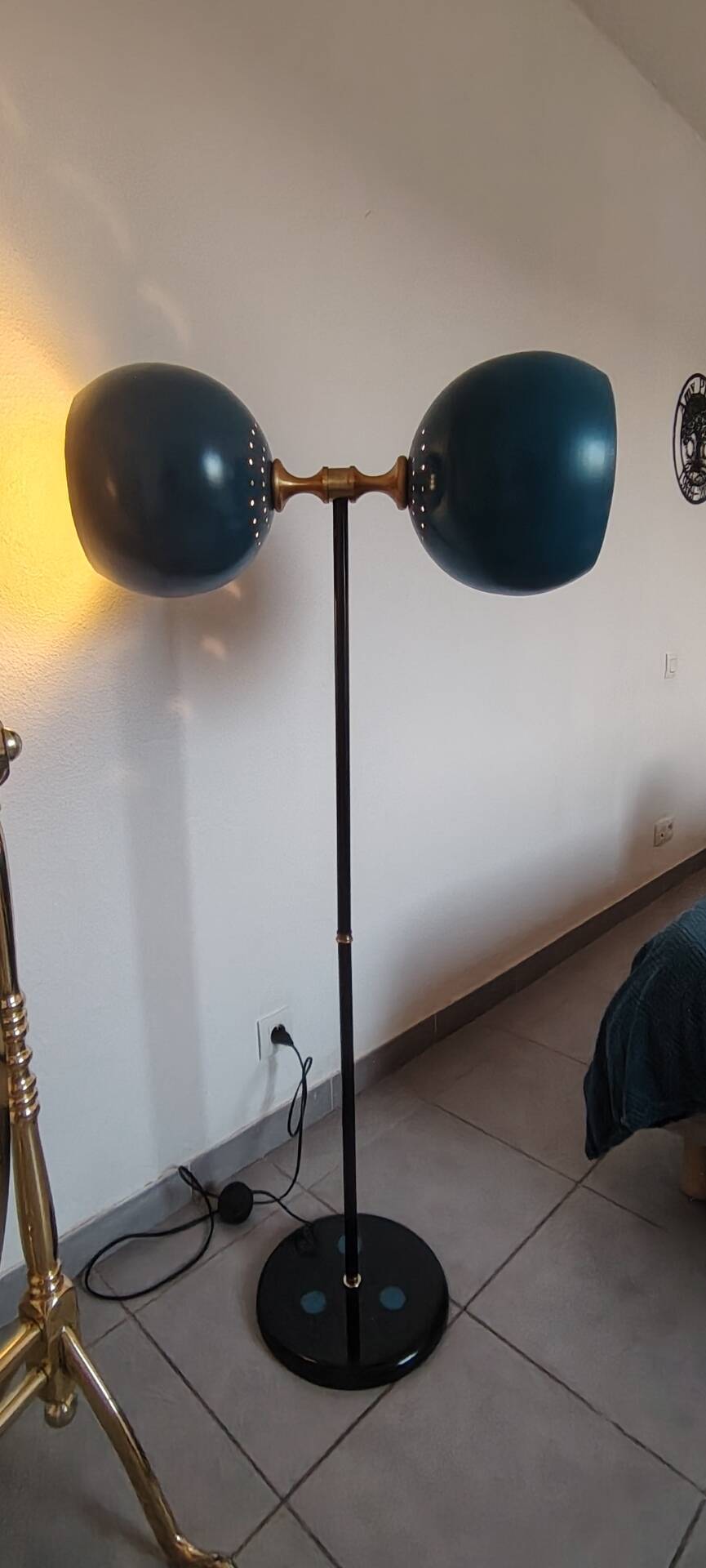Vintage floor lamp double lighting