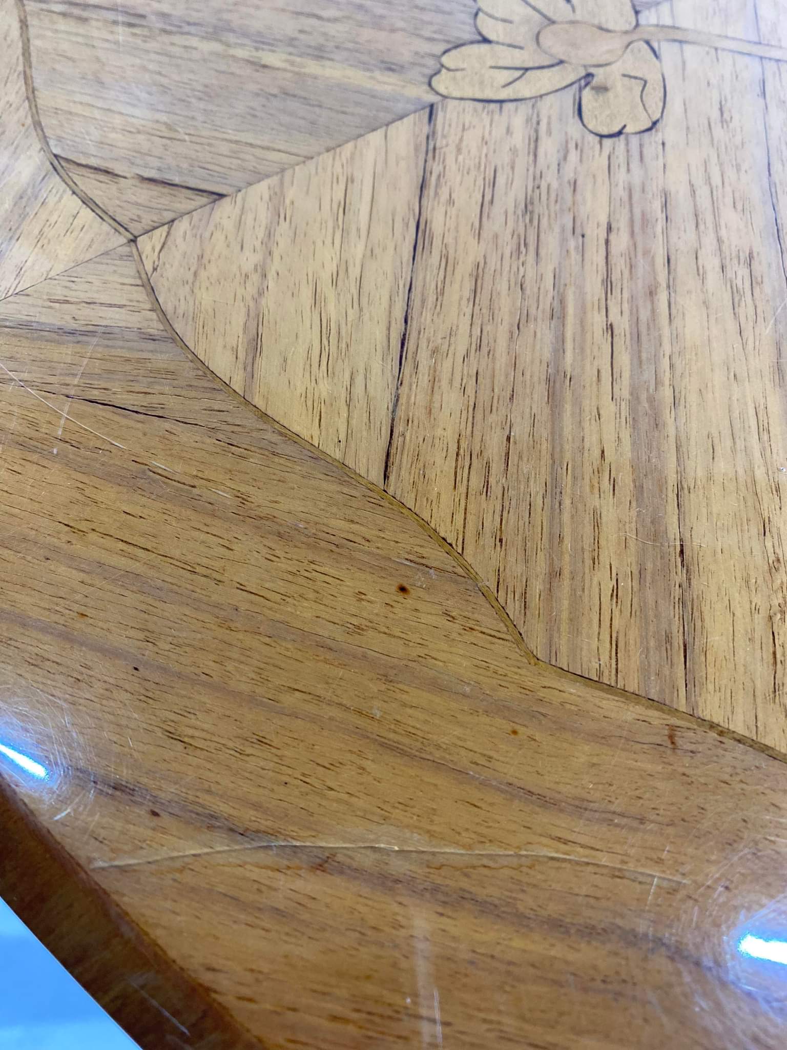 Side table marquetry in rosewood