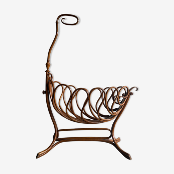 Rocking cradle rocking crib wooden cot Thonet 1900