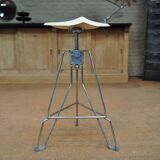 Chair or Stool Top Adjustable Metal Design 1960