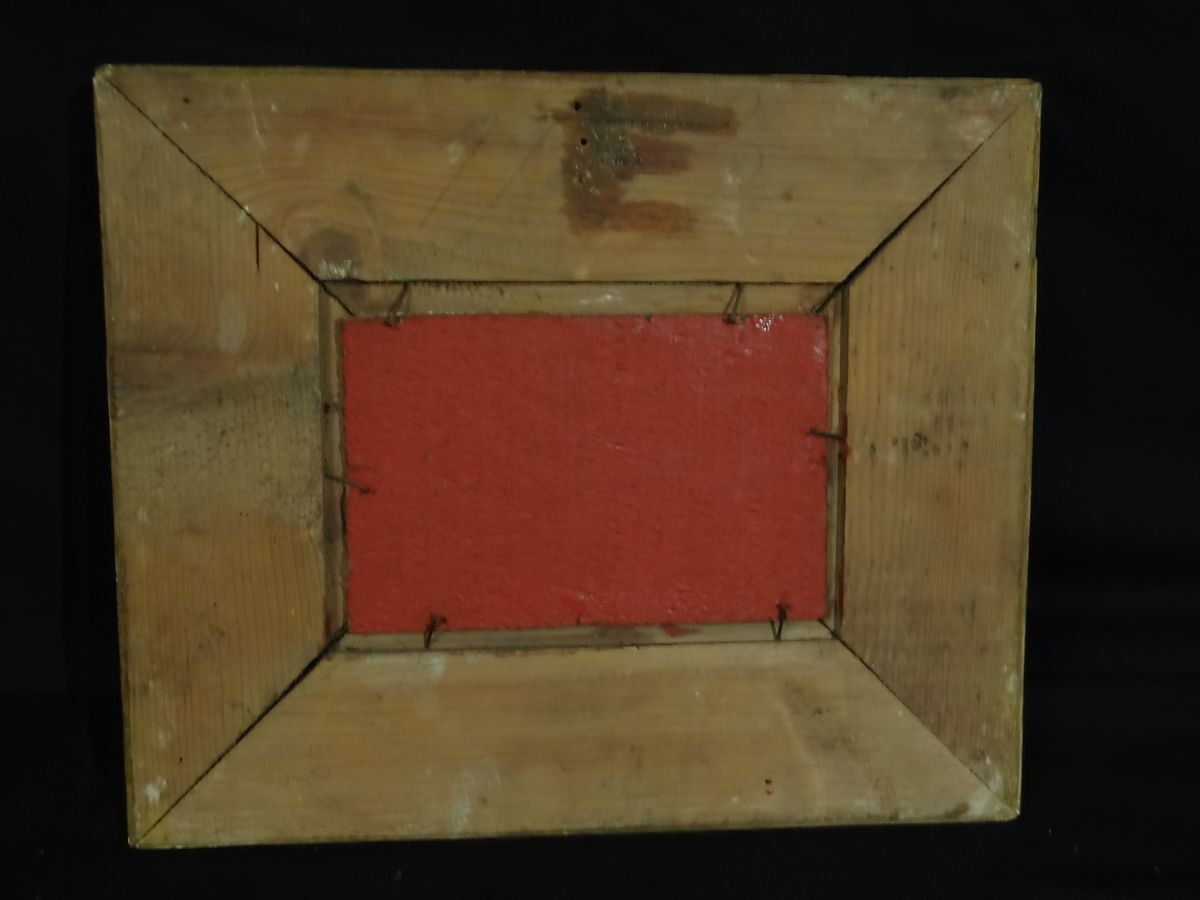 Oil painting on wooden panel