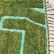 Thick Berber rug in wool – Abstract forest