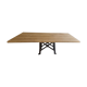 Industrial table top solid oak machine foot cast iron